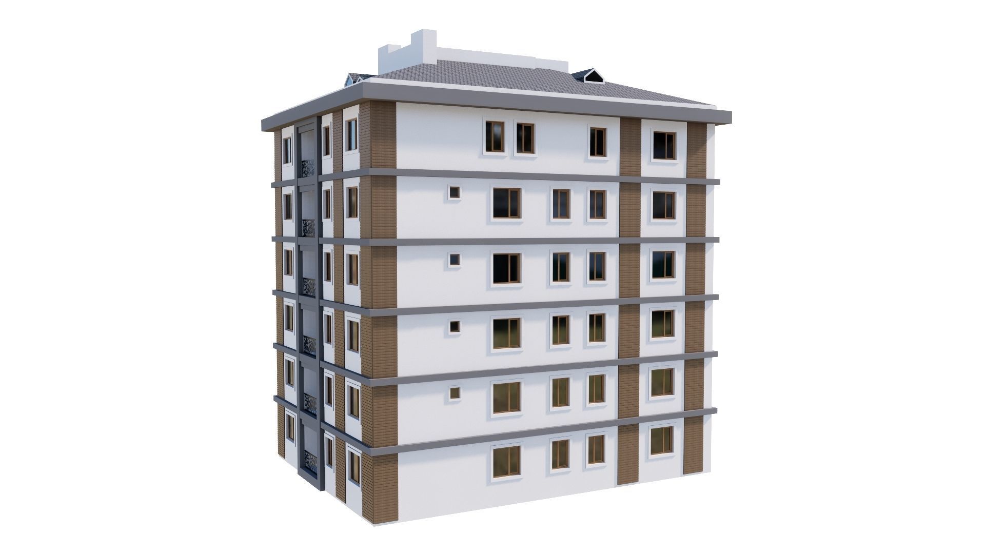 HOUSE 141 Low-poly 3D model_23