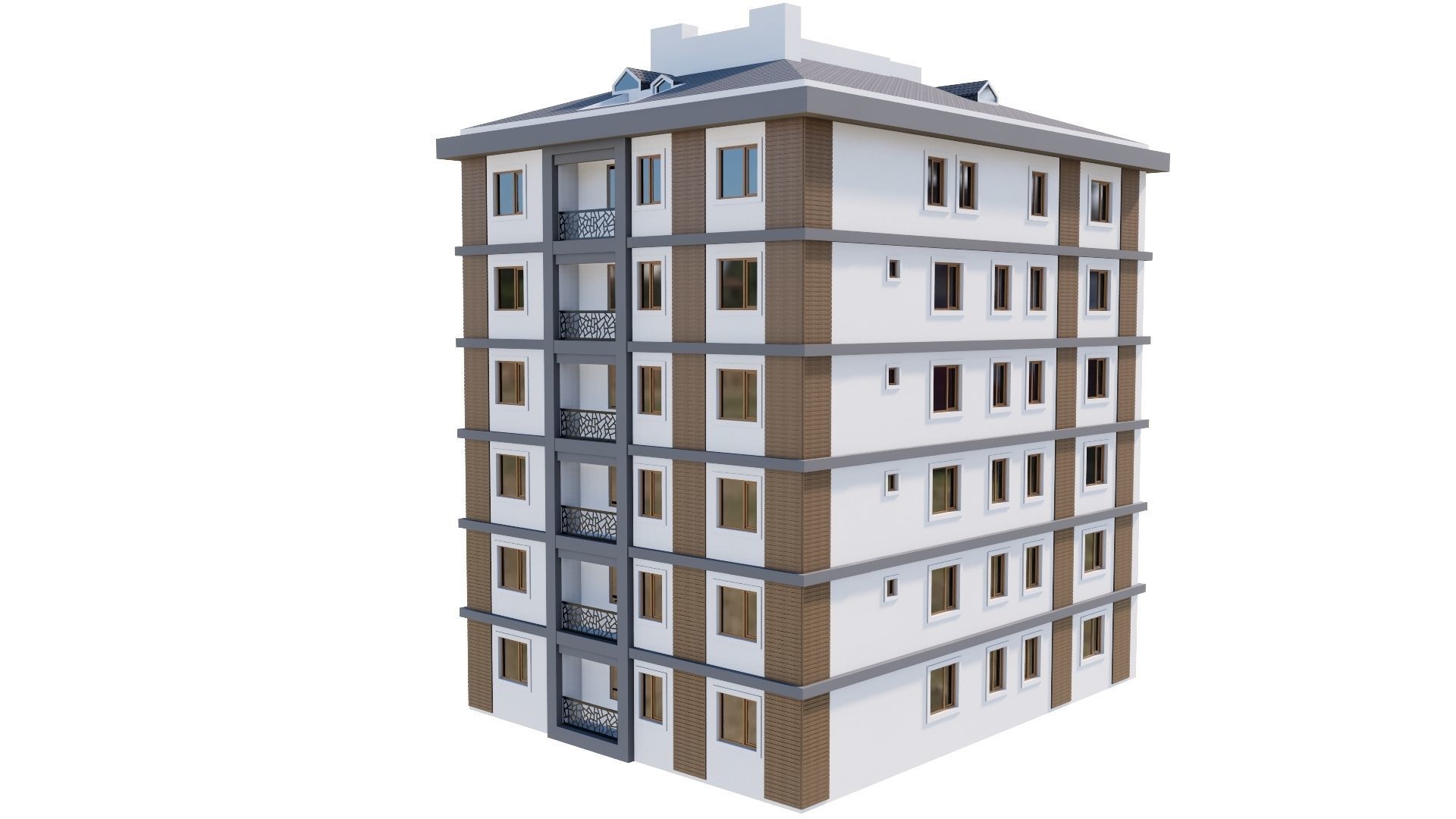 HOUSE 141 Low-poly 3D model_19