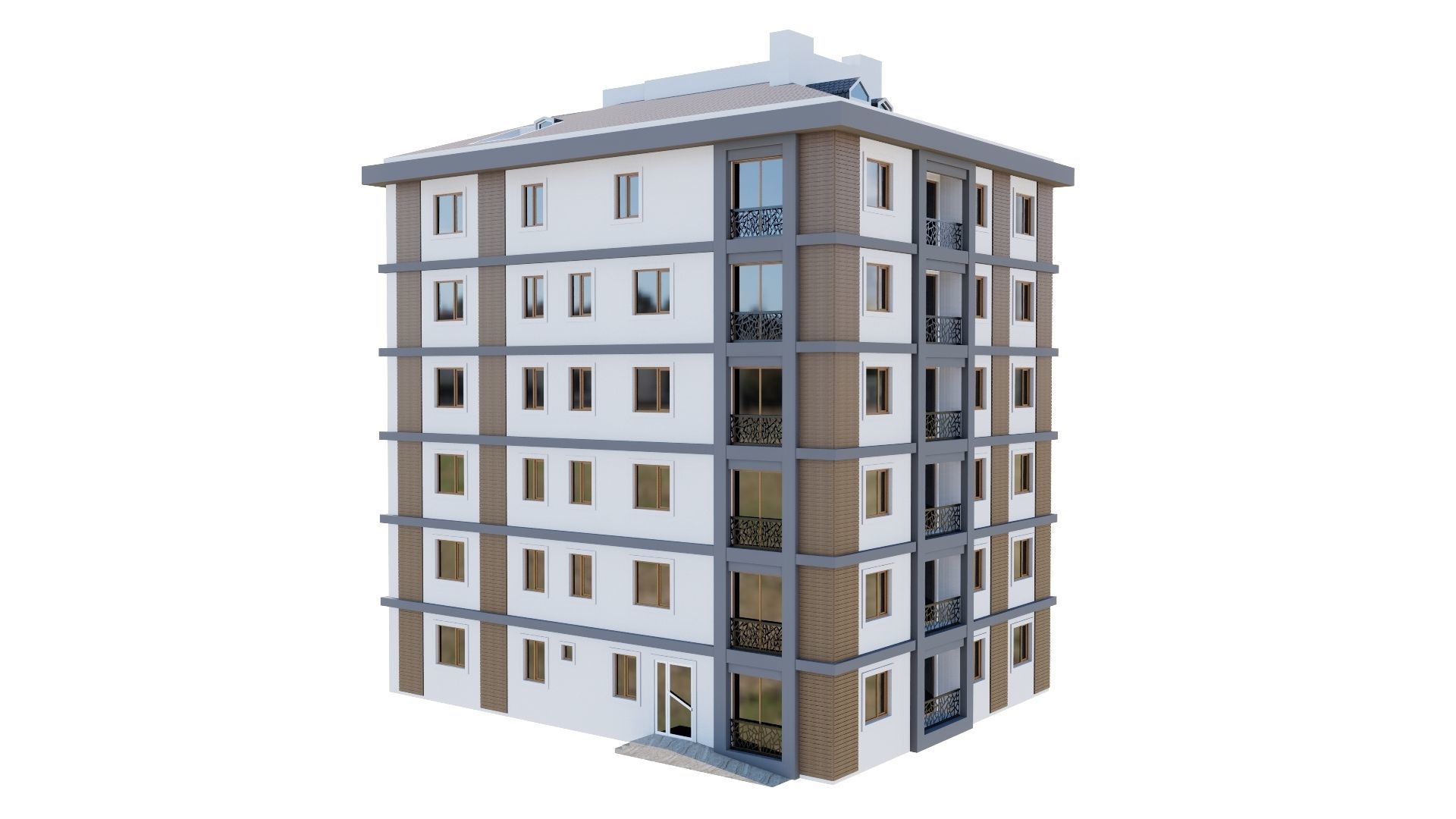 HOUSE 141 Low-poly 3D model_9