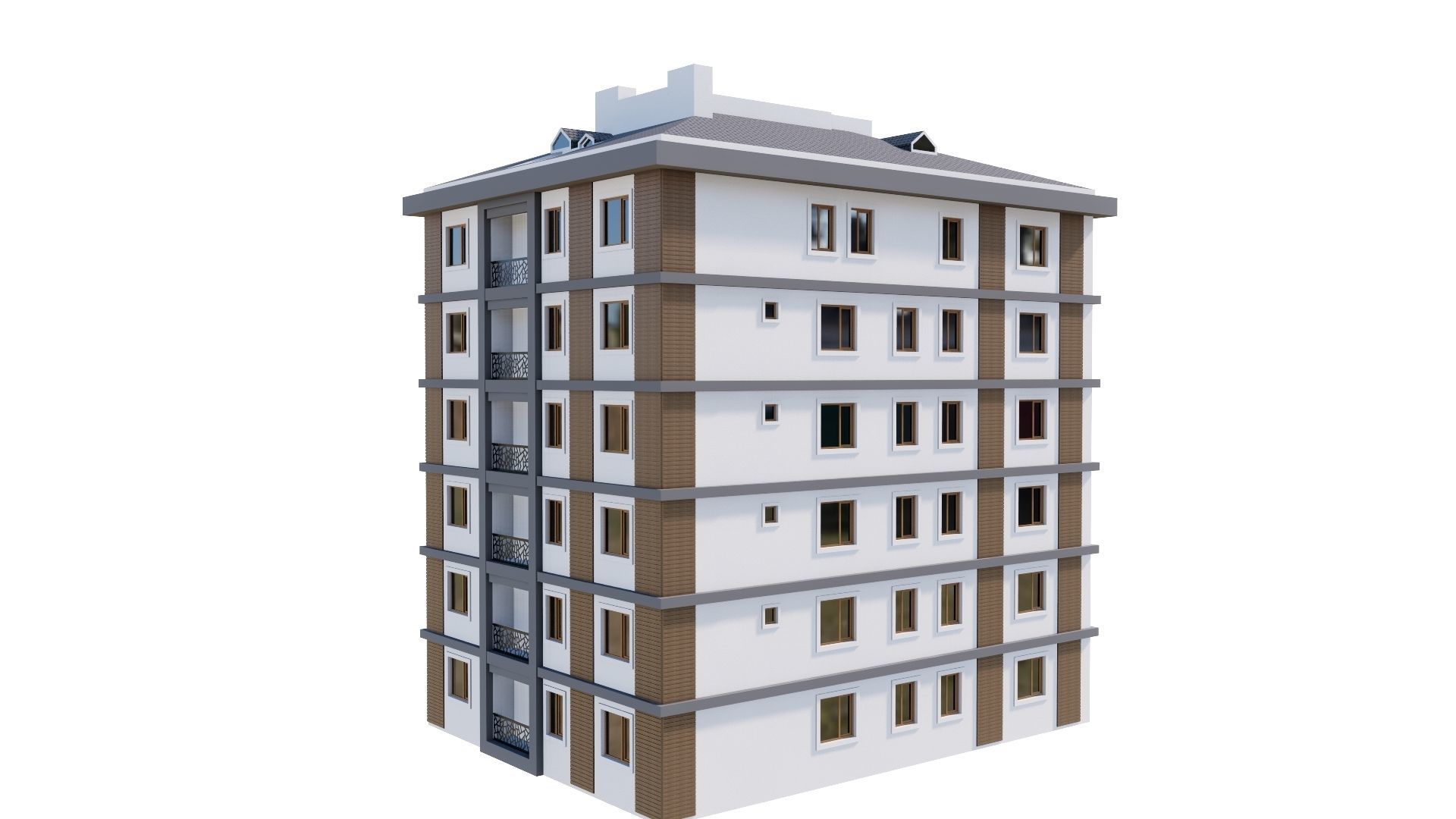 HOUSE 141 Low-poly 3D model_21