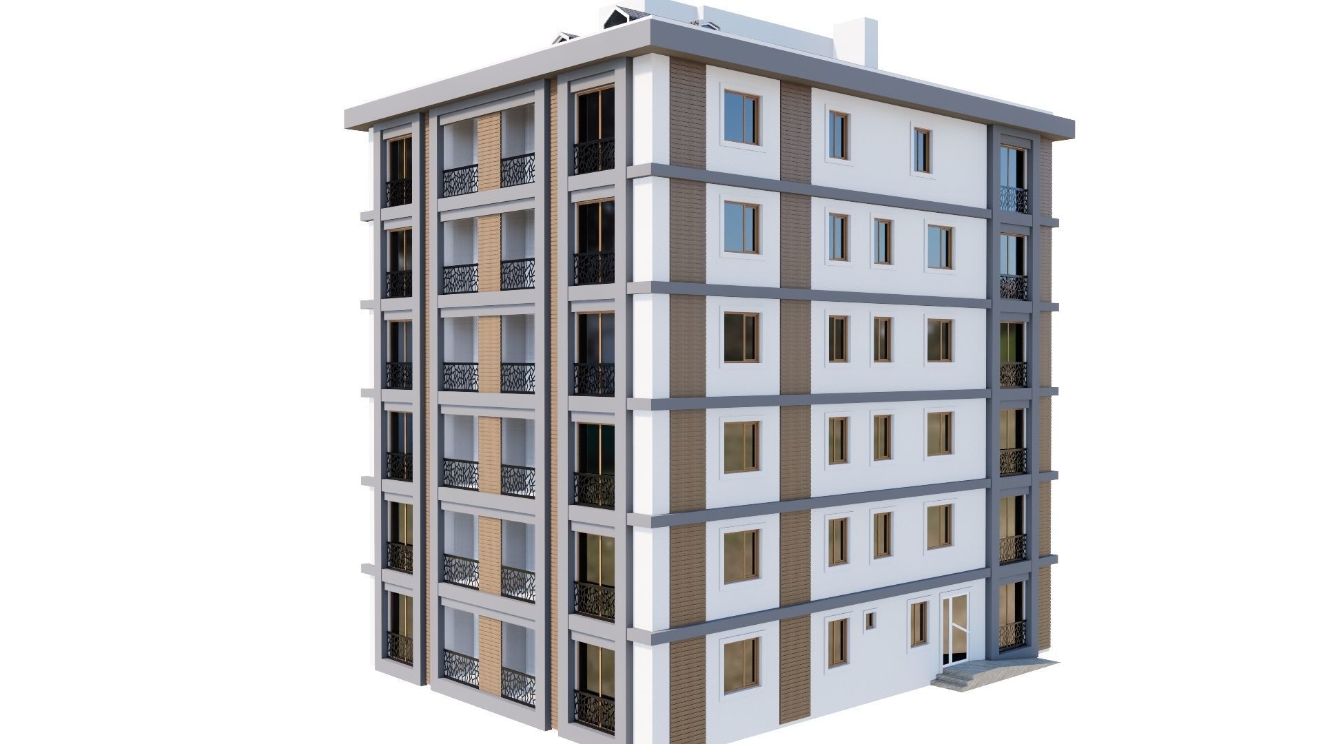 HOUSE 141 Low-poly 3D model_36