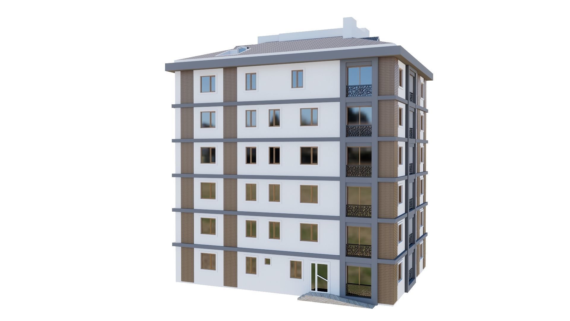 HOUSE 141 Low-poly 3D model_7