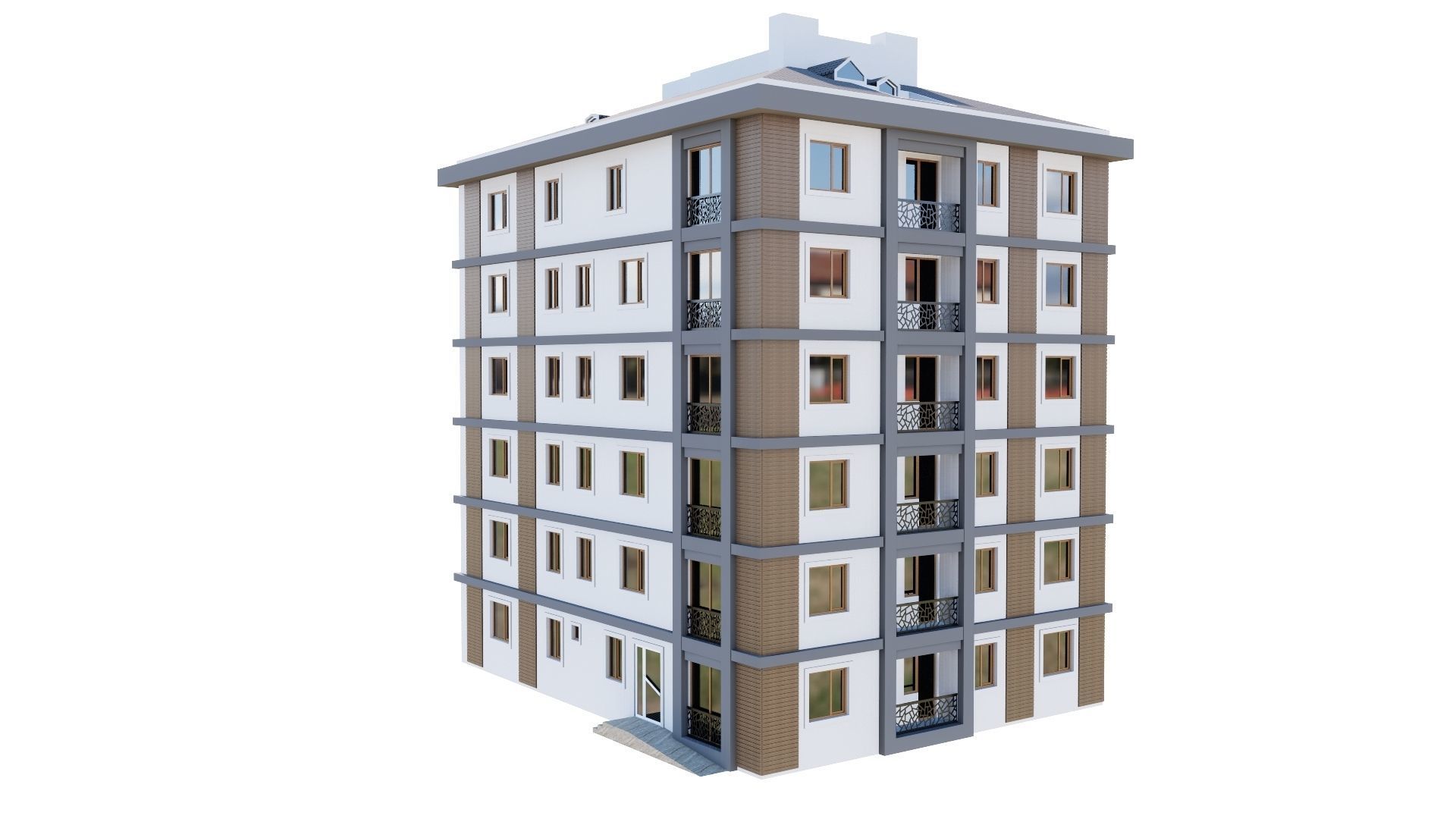 HOUSE 141 Low-poly 3D model_4