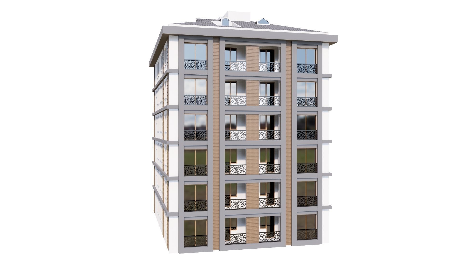 HOUSE 141 Low-poly 3D model_30