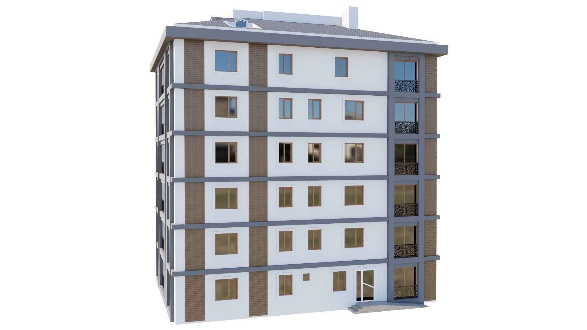 HOUSE 141 Low-poly 3D model_39