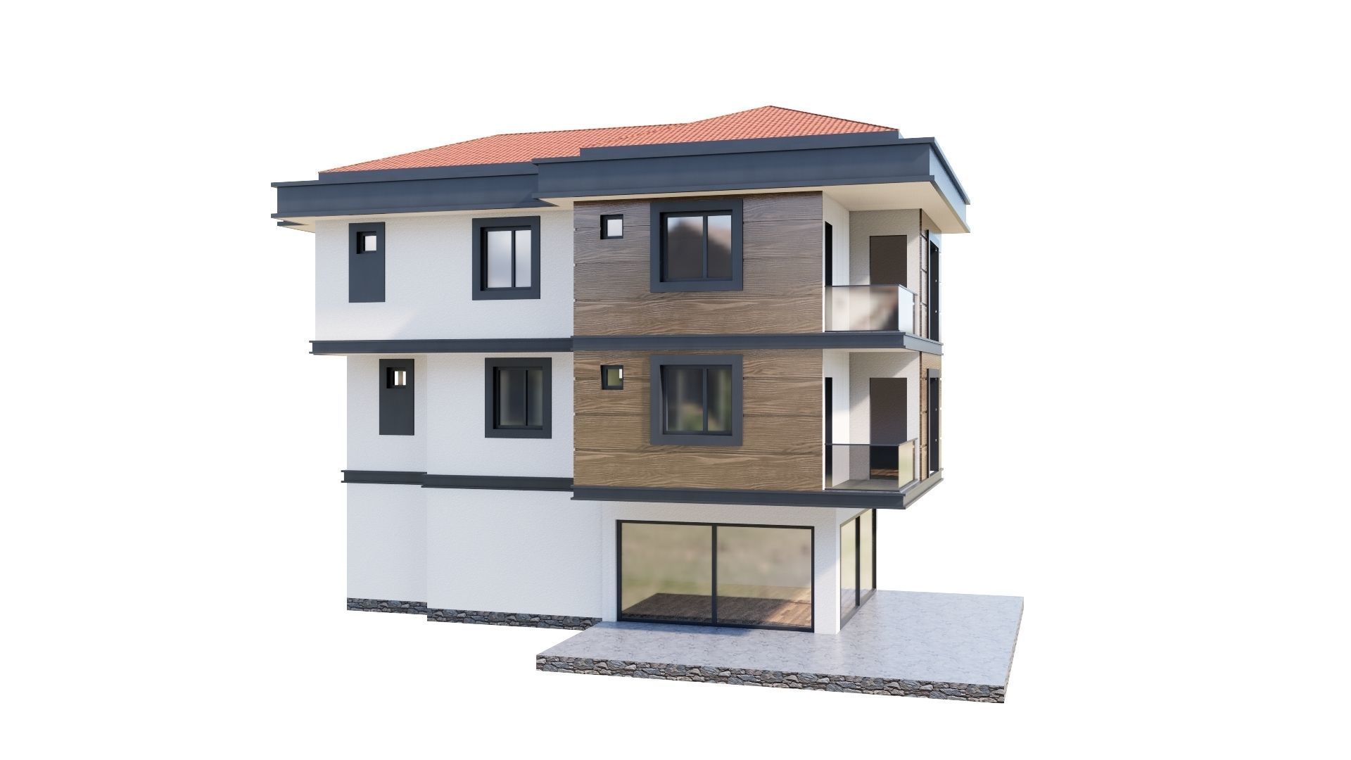 HOUSE 143 Low-poly 3D model_36