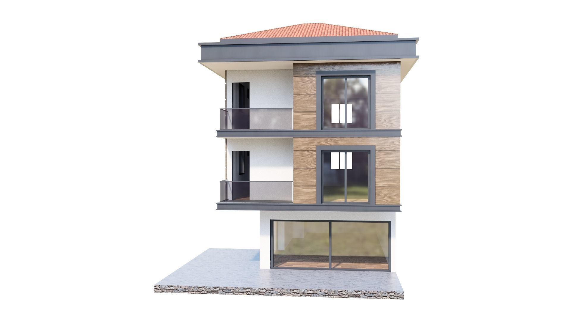 HOUSE 143 Low-poly 3D model_9