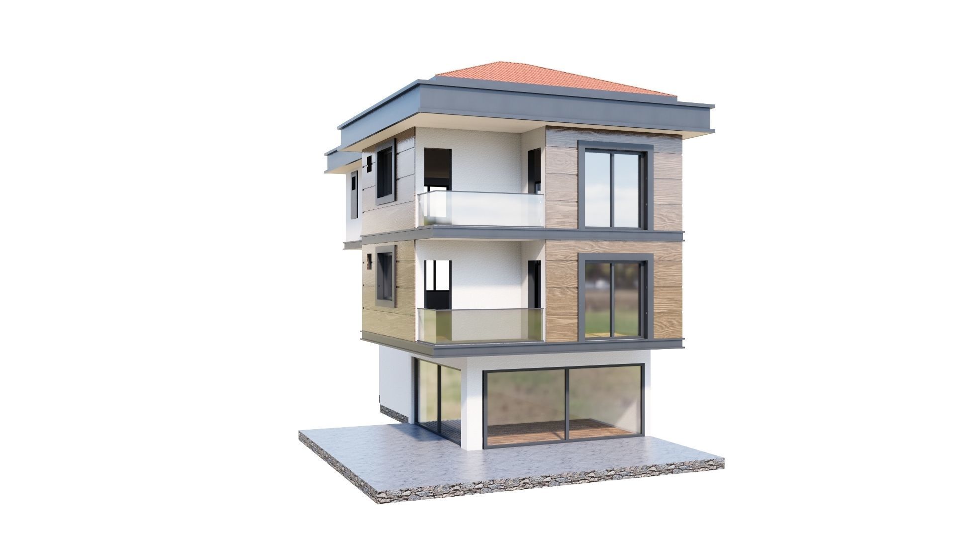 HOUSE 143 Low-poly 3D model_42