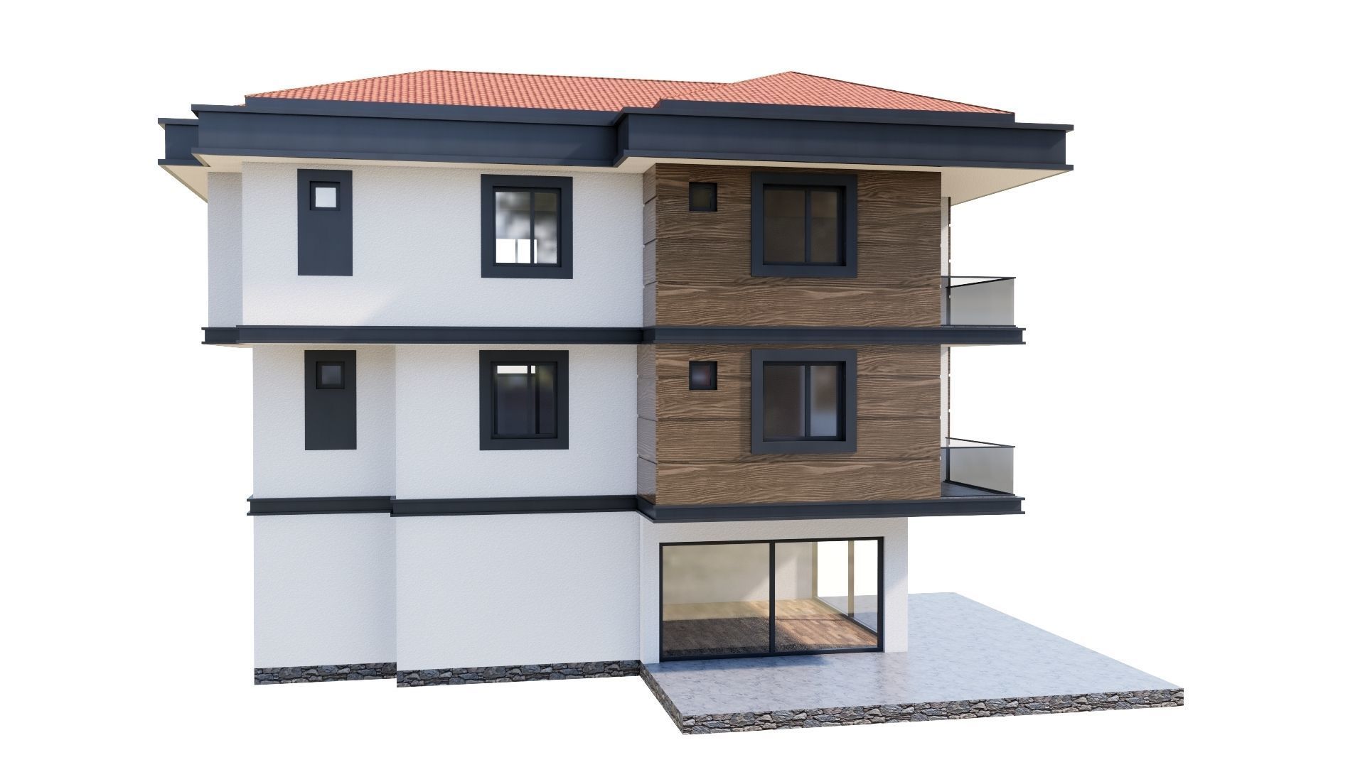 HOUSE 143 Low-poly 3D model_32
