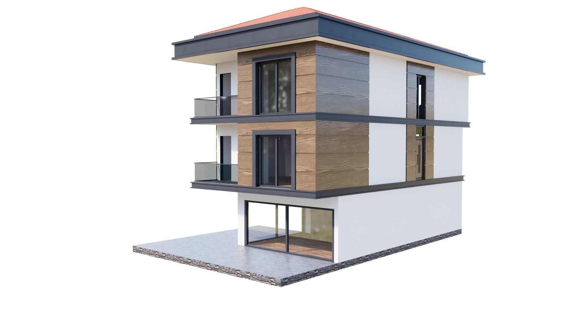 HOUSE 143 Low-poly 3D model_12