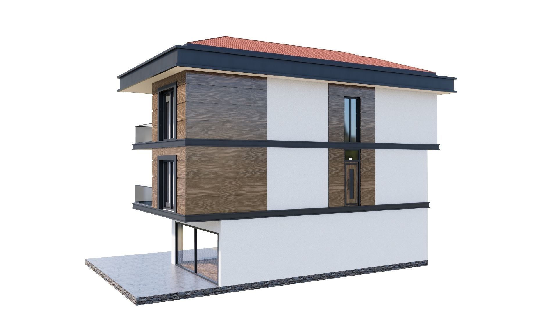 HOUSE 143 Low-poly 3D model_16