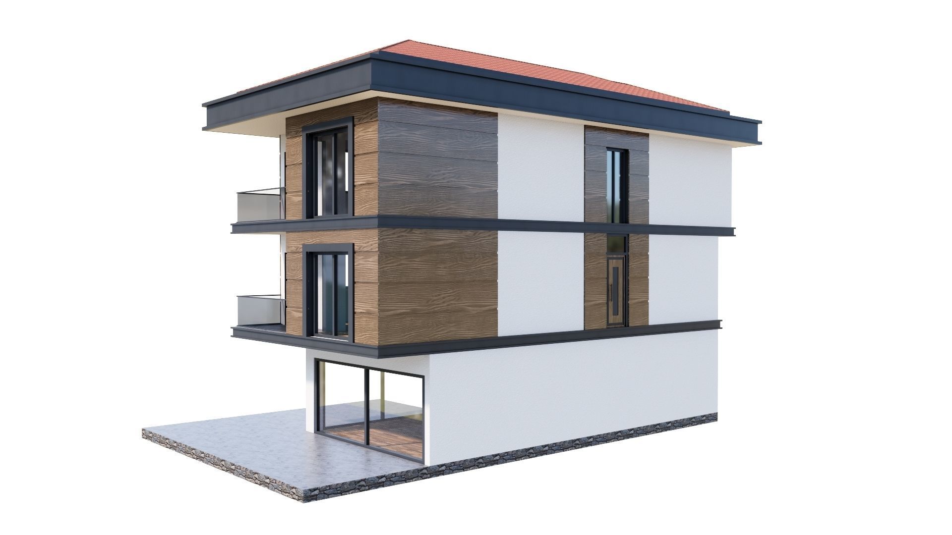 HOUSE 143 Low-poly 3D model_14