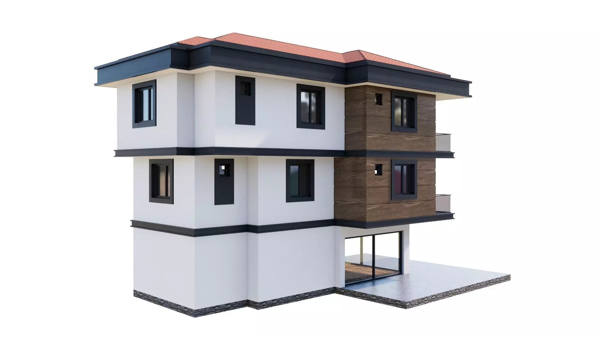 HOUSE 143 Low-poly 3D model_0