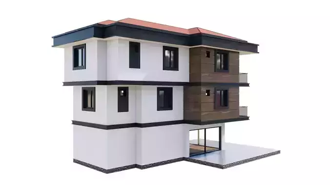 HOUSE 143 Low-poly 3D model