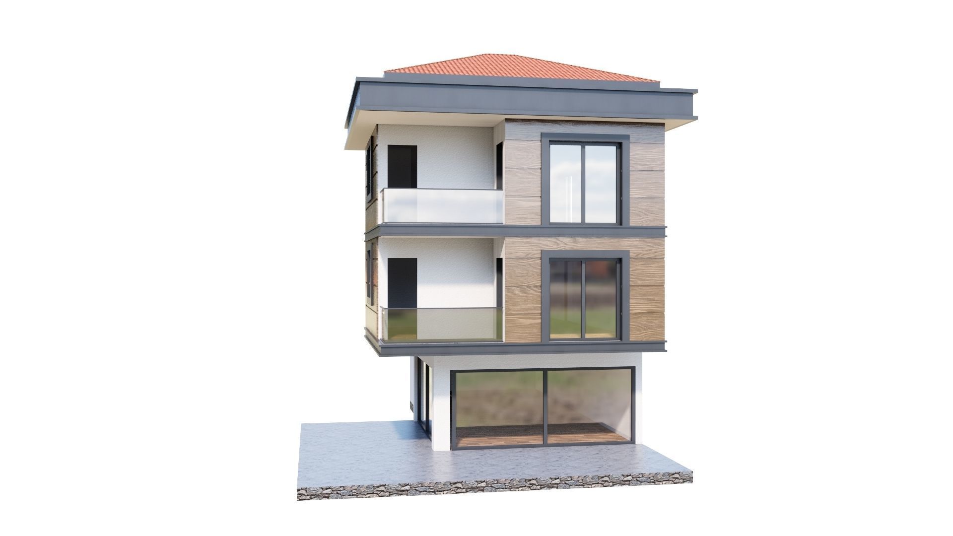 HOUSE 143 Low-poly 3D model_7