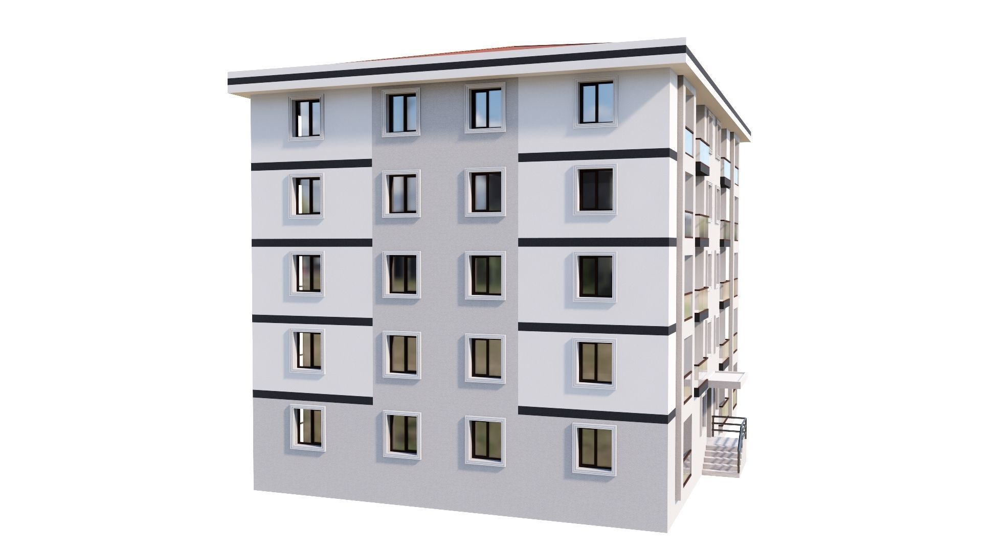 HOUSE 144 Low-poly 3D model_9