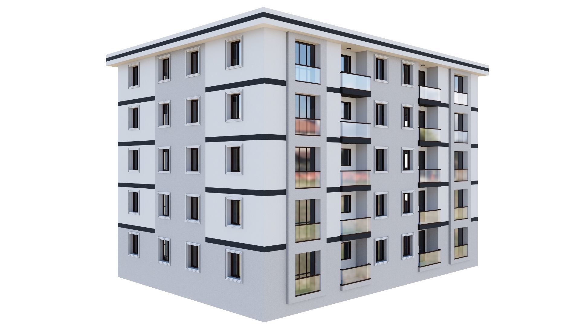 HOUSE 144 Low-poly 3D model_6