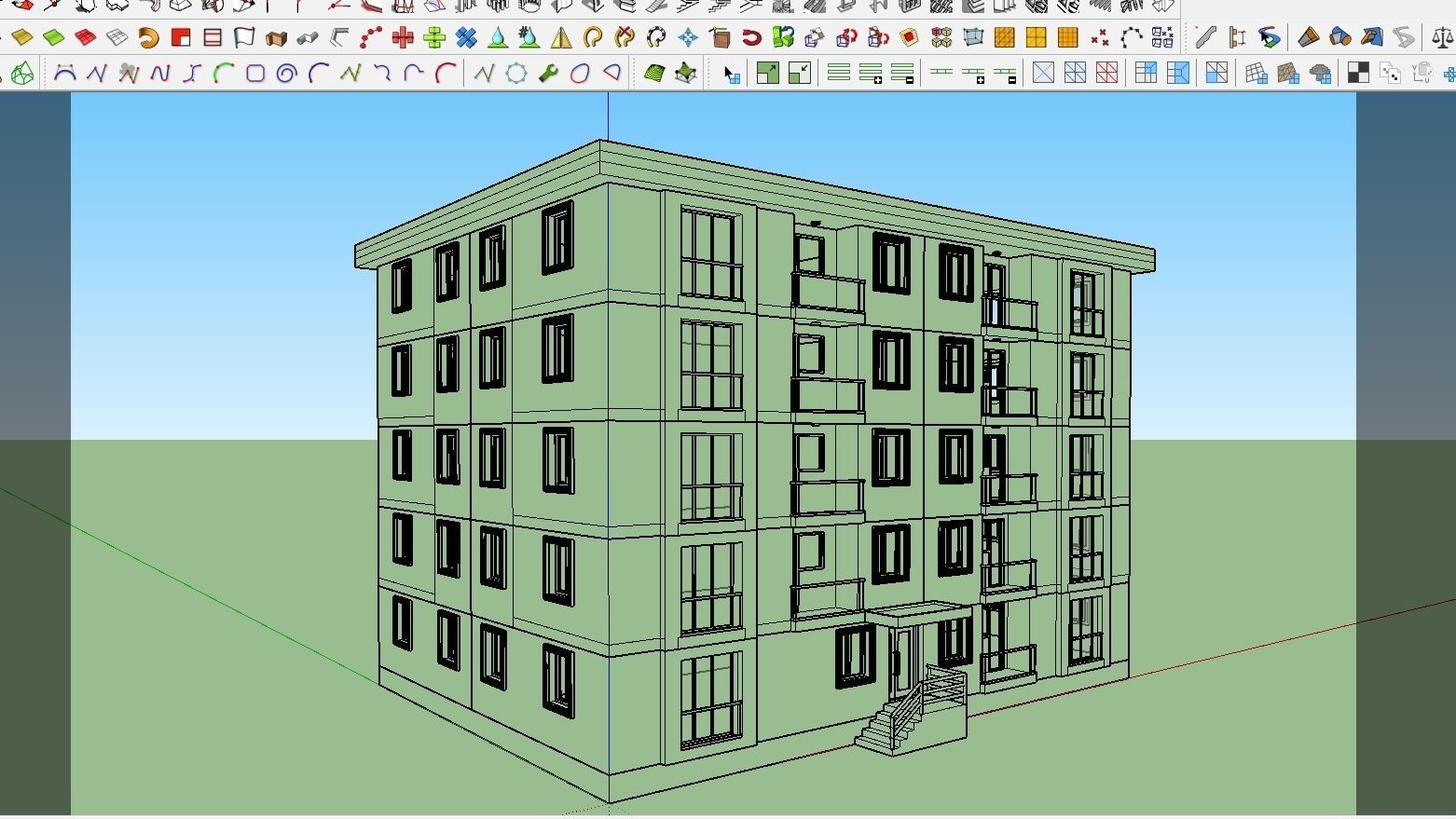 HOUSE 144 Low-poly 3D model_3