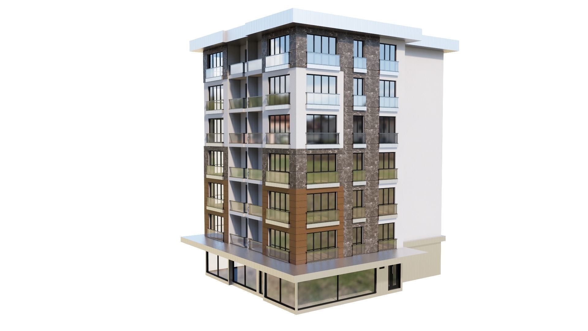 HOUSE 145 Low-poly 3D model_25