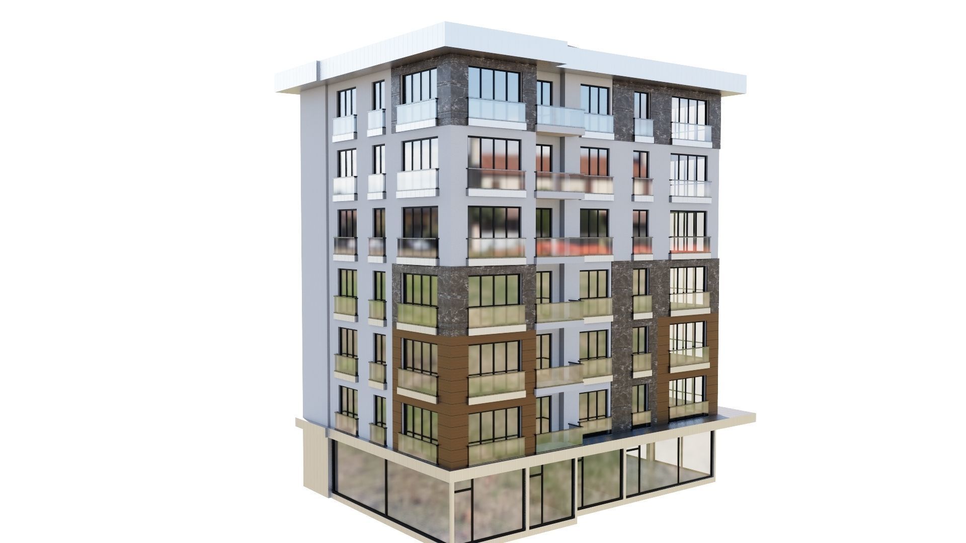 HOUSE 145 Low-poly 3D model_11