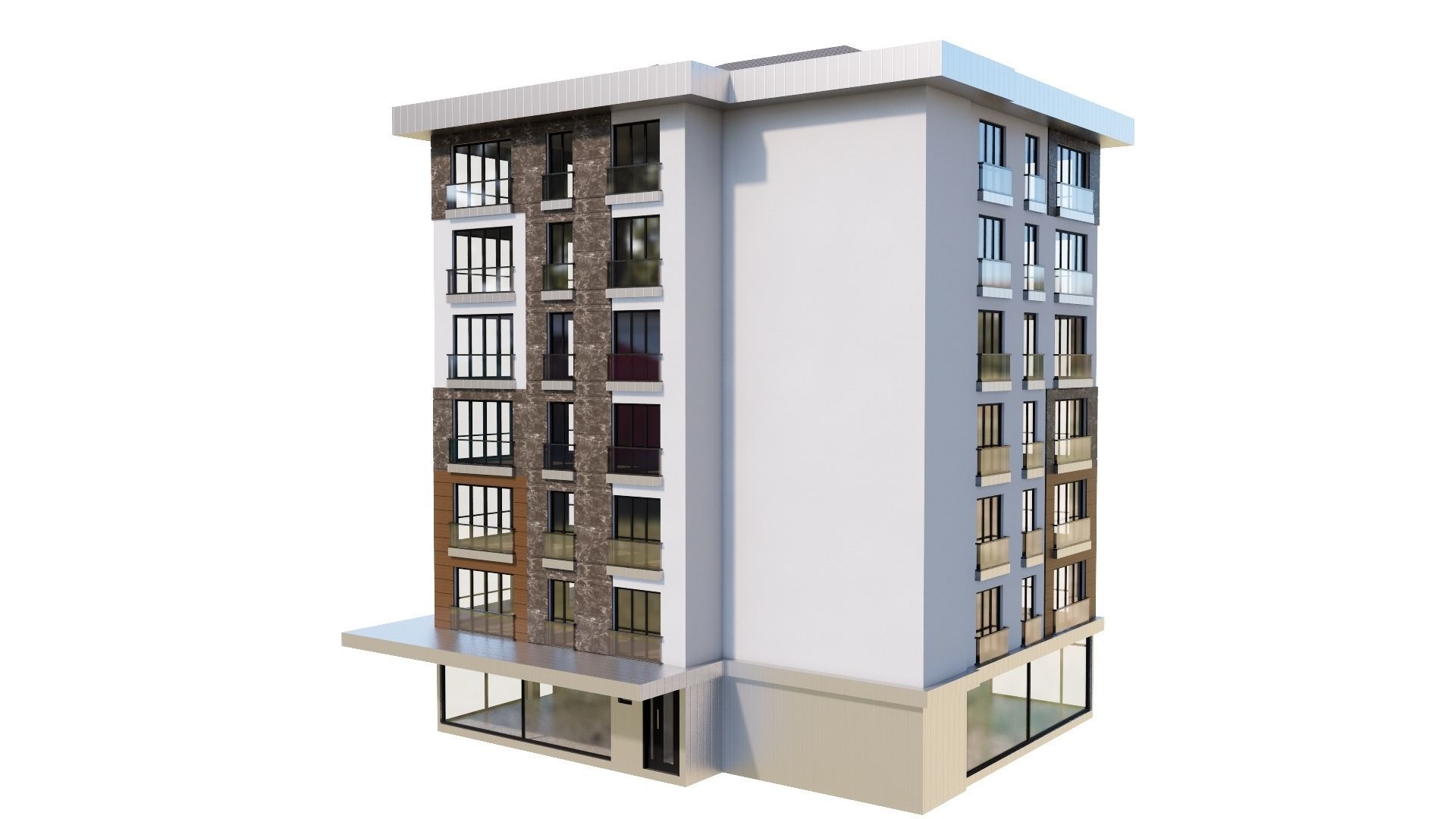 HOUSE 145 Low-poly 3D model_37