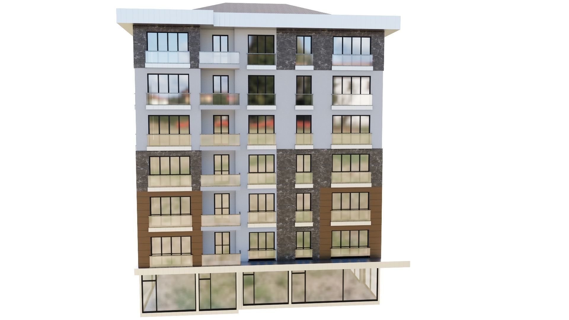 HOUSE 145 Low-poly 3D model_18