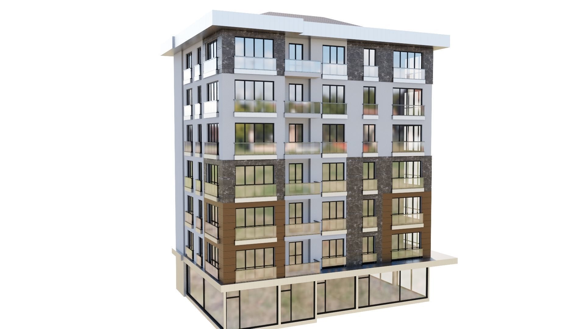 HOUSE 145 Low-poly 3D model_13