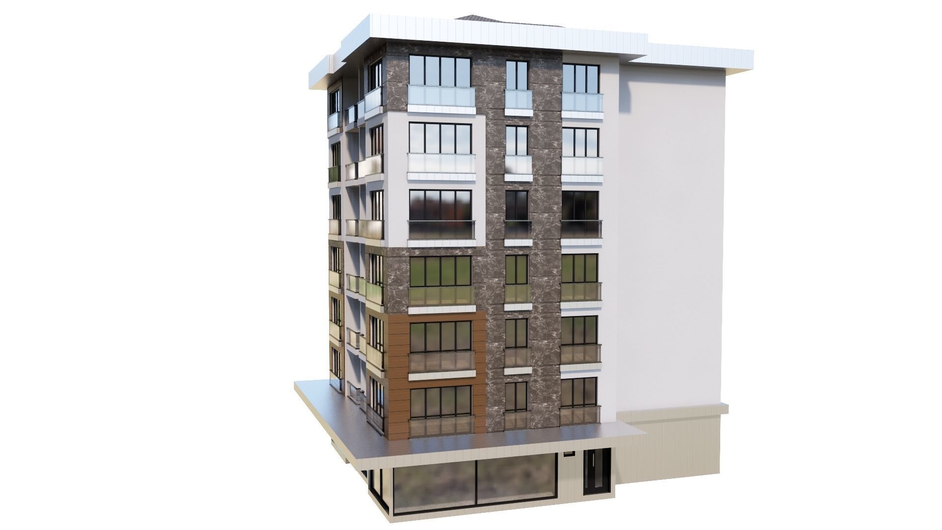 HOUSE 145 Low-poly 3D model_29