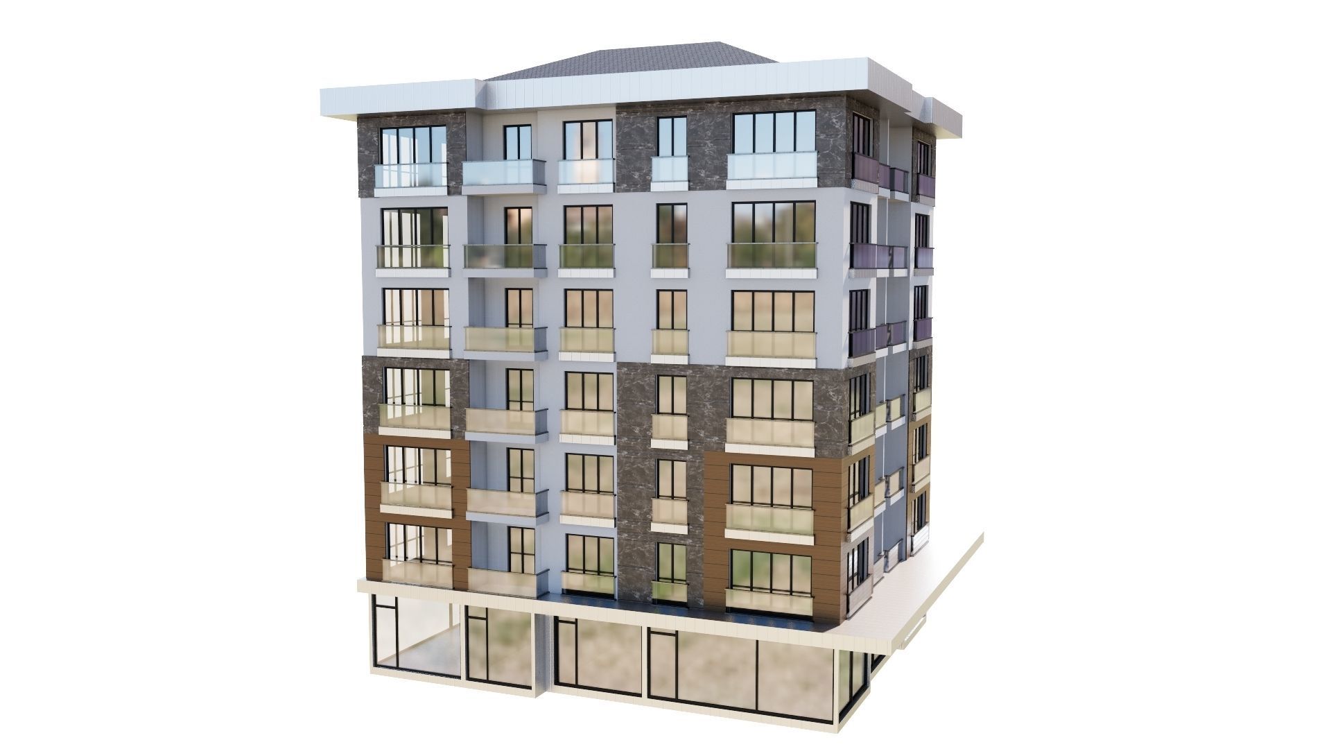 HOUSE 145 Low-poly 3D model_22