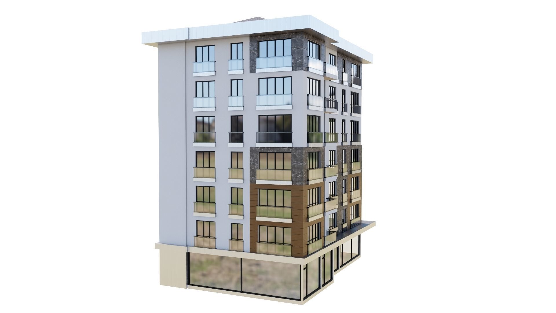 HOUSE 145 Low-poly 3D model_9