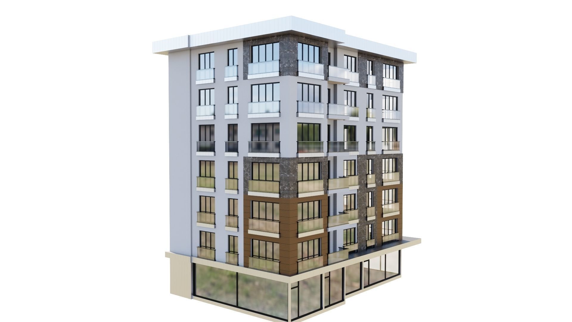 HOUSE 145 Low-poly 3D model_10