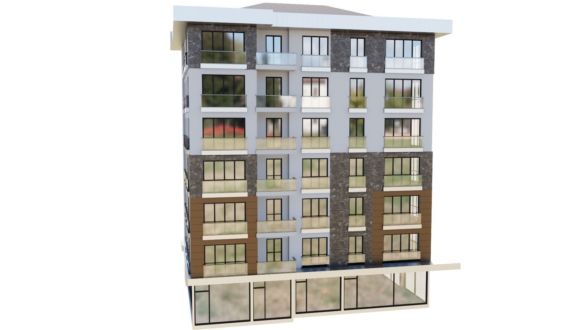 HOUSE 145 Low-poly 3D model_15