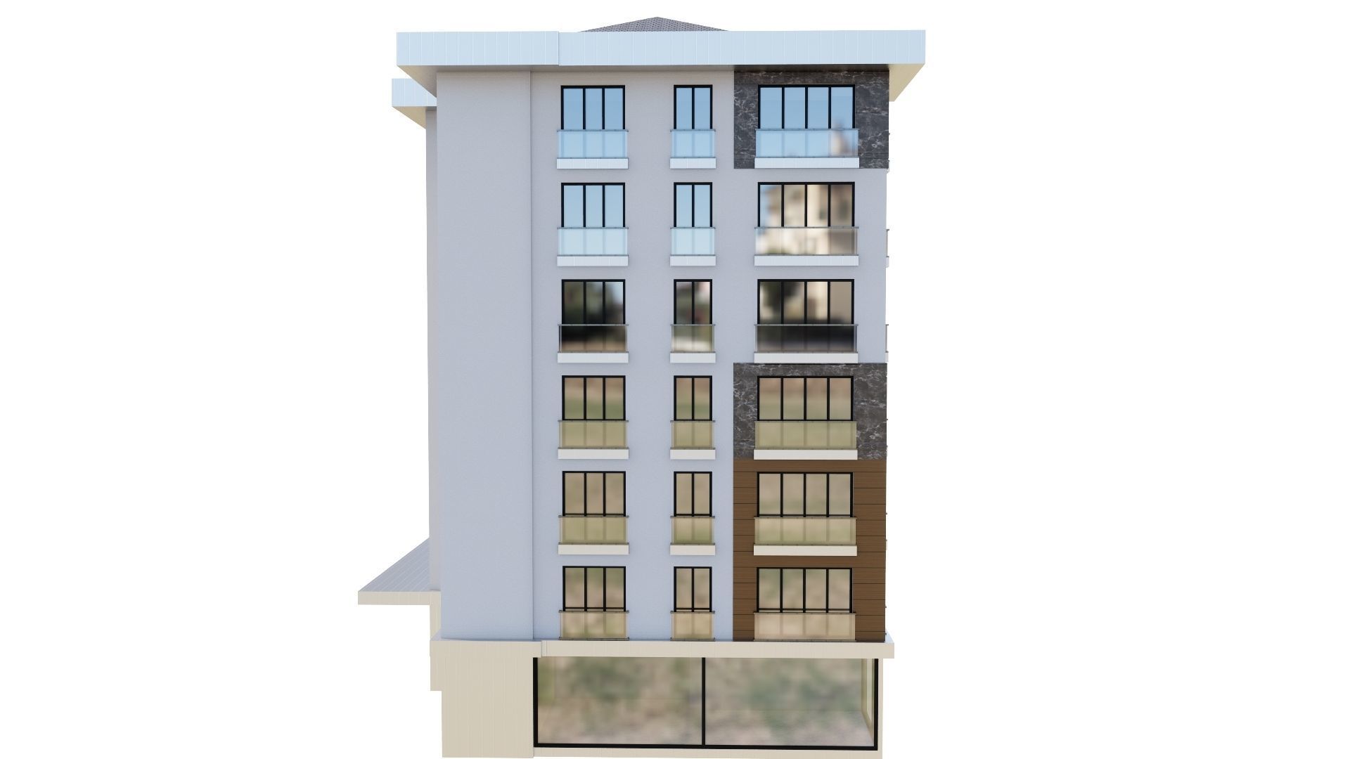 HOUSE 145 Low-poly 3D model_8