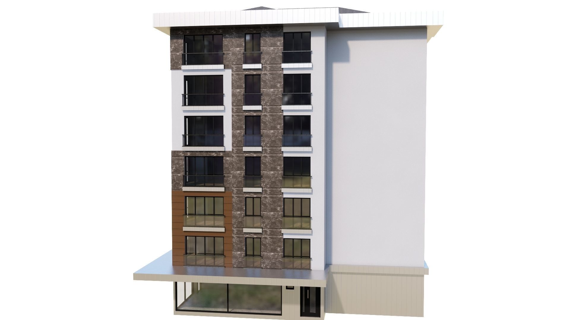 HOUSE 145 Low-poly 3D model_34