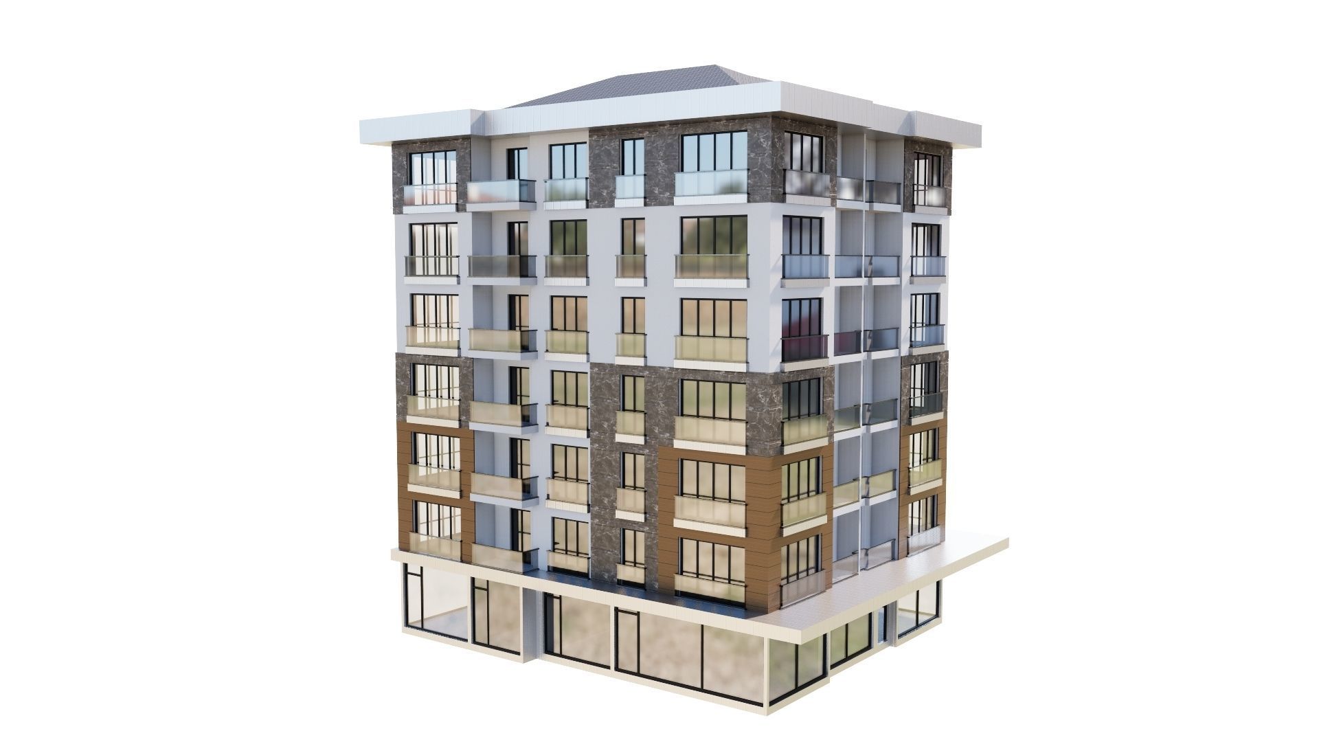 HOUSE 145 Low-poly 3D model_24