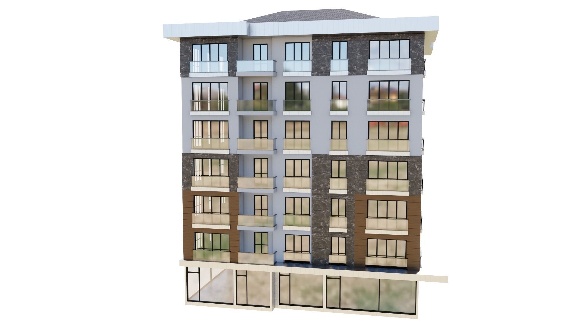 HOUSE 145 Low-poly 3D model_20