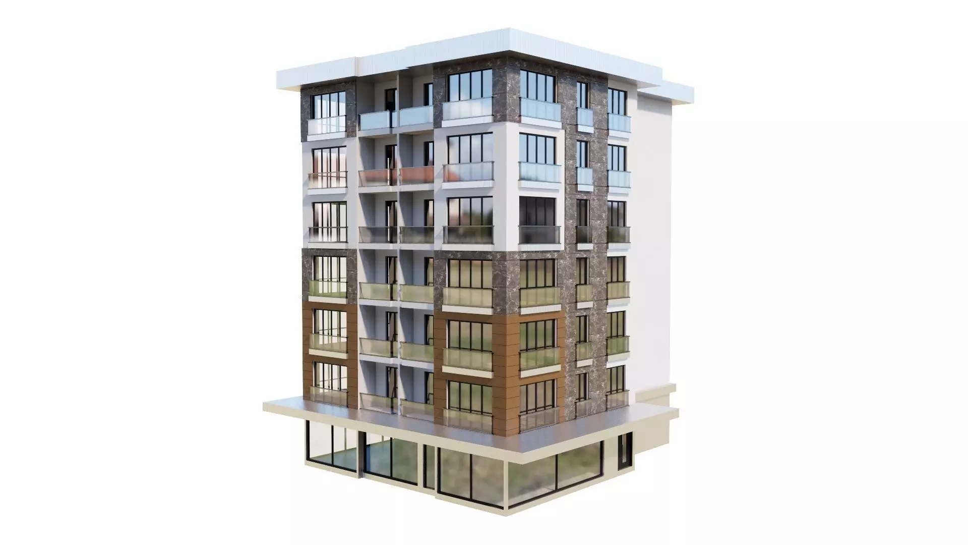 HOUSE 145 Low-poly 3D model_0