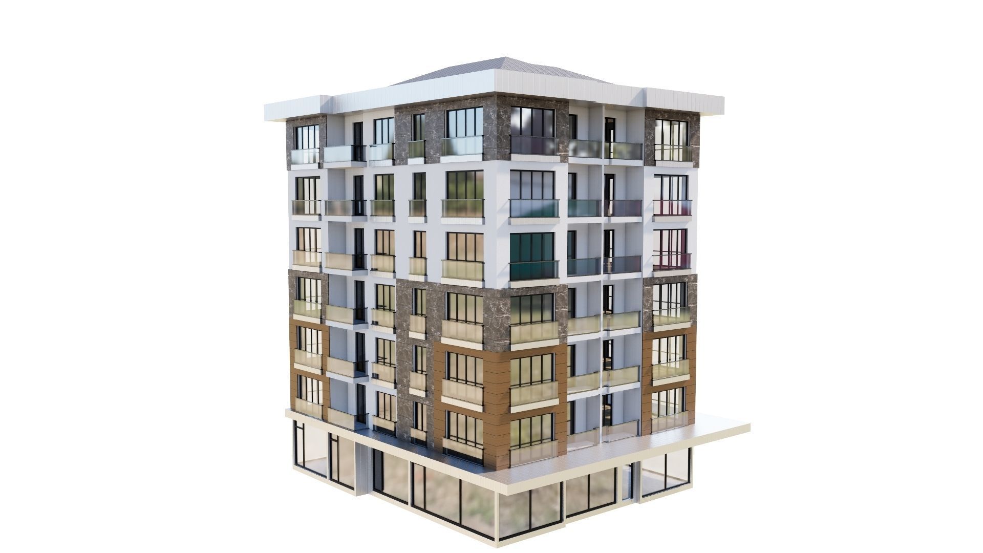 HOUSE 145 Low-poly 3D model_27