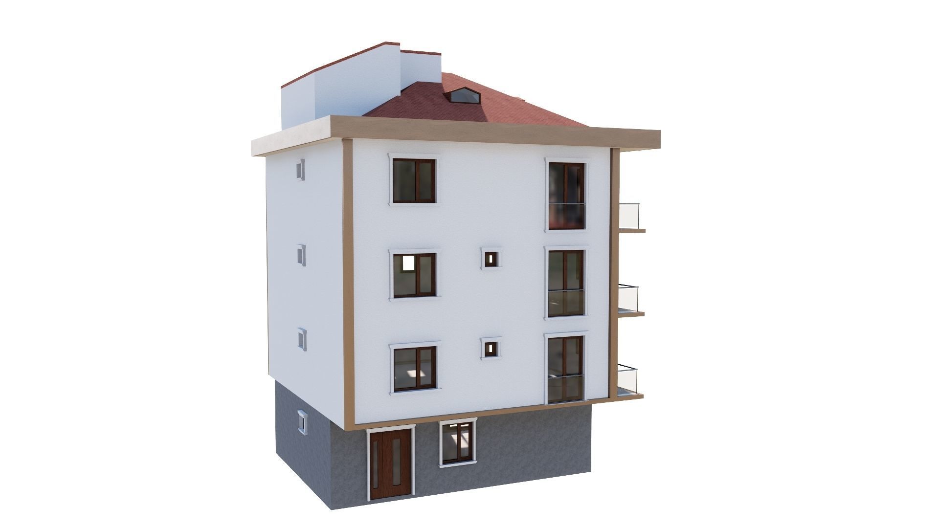HOUSE 146 Low-poly 3D model_14
