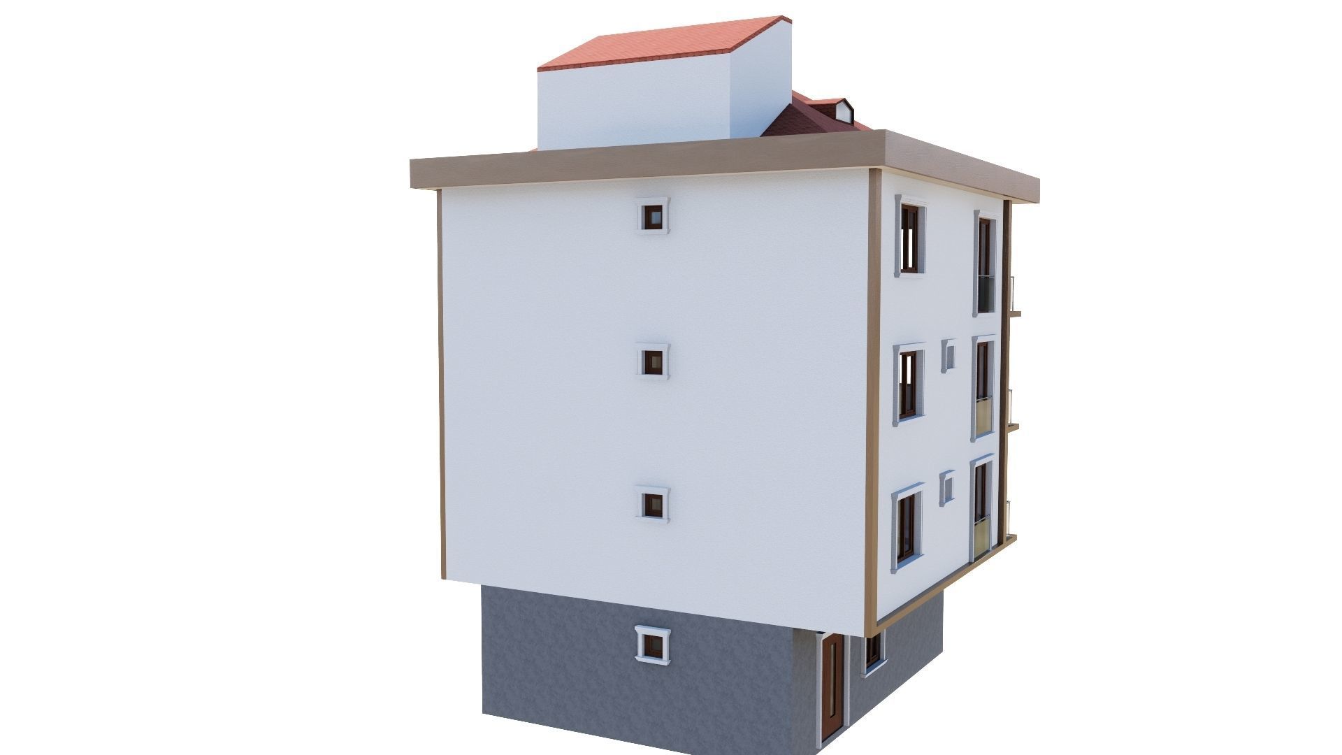 HOUSE 146 Low-poly 3D model_9