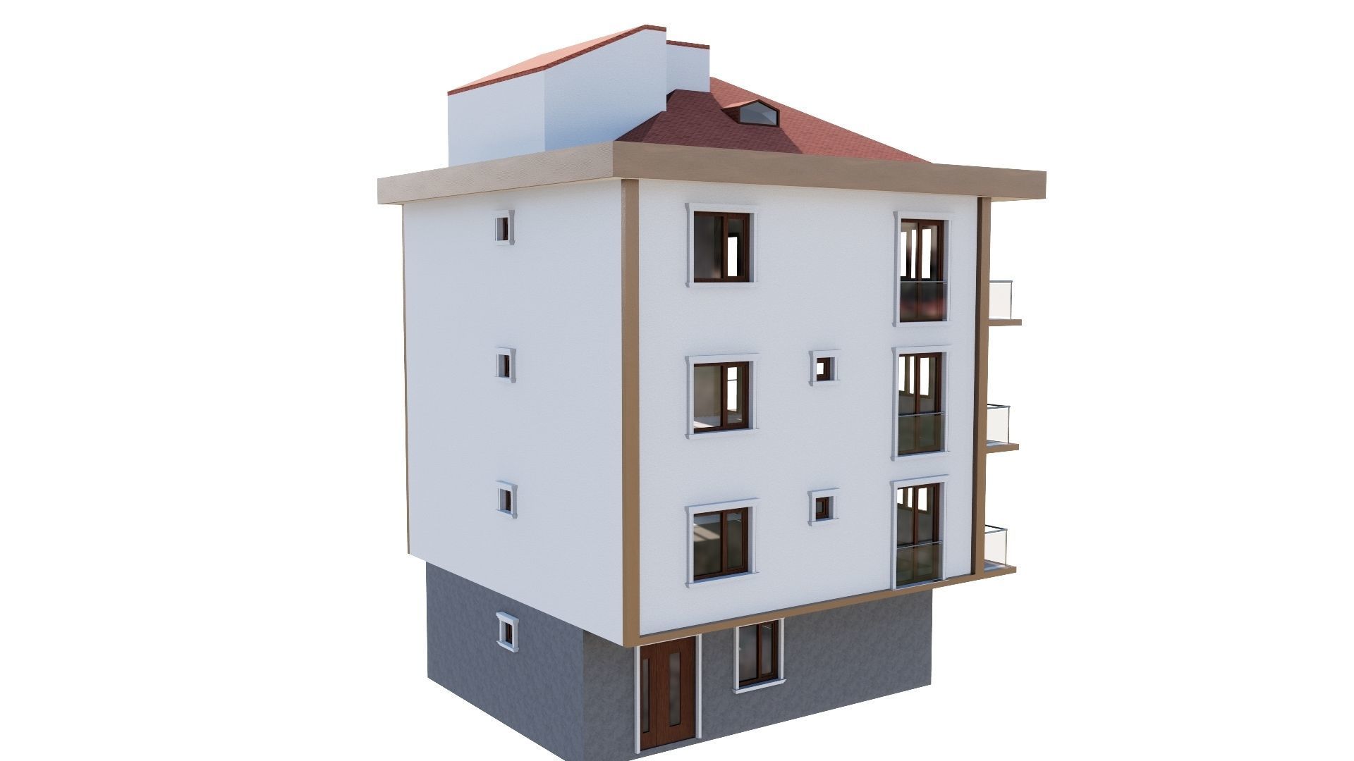 HOUSE 146 Low-poly 3D model_11