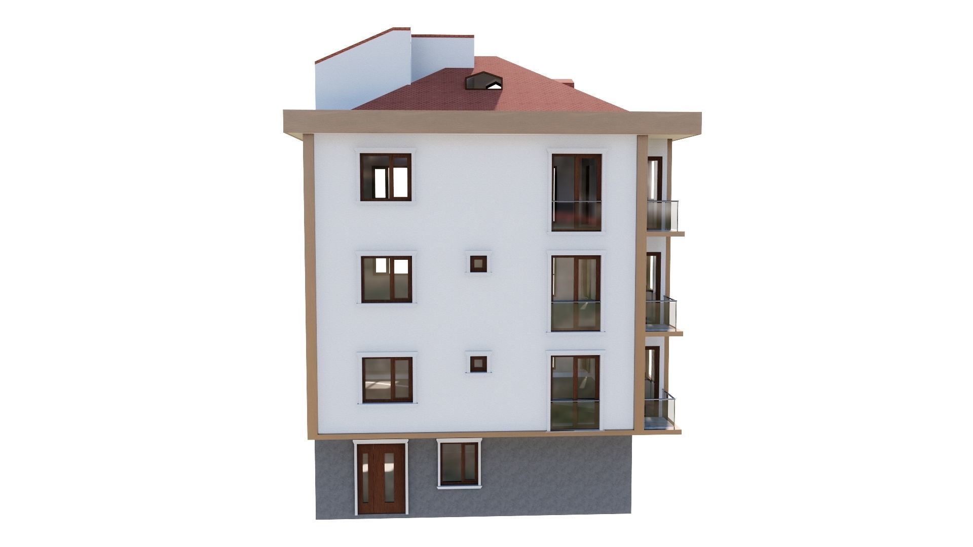 HOUSE 146 Low-poly 3D model_16