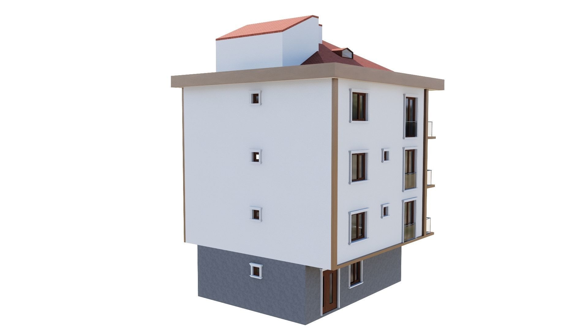 HOUSE 146 Low-poly 3D model_4