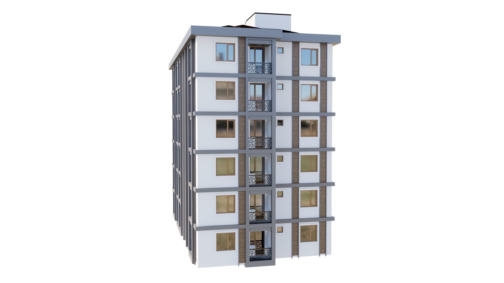 HOUSE 148 Low-poly 3D model_4