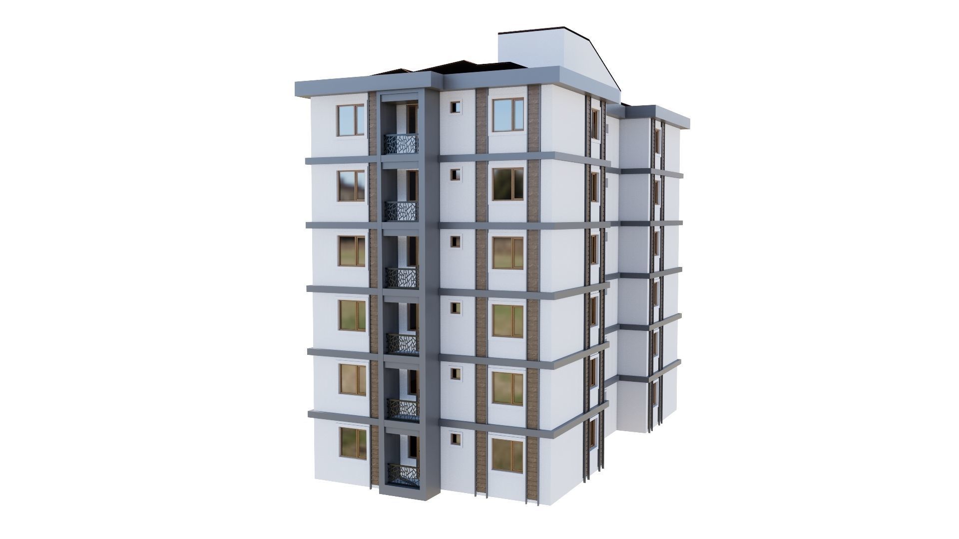 HOUSE 148 Low-poly 3D model_13