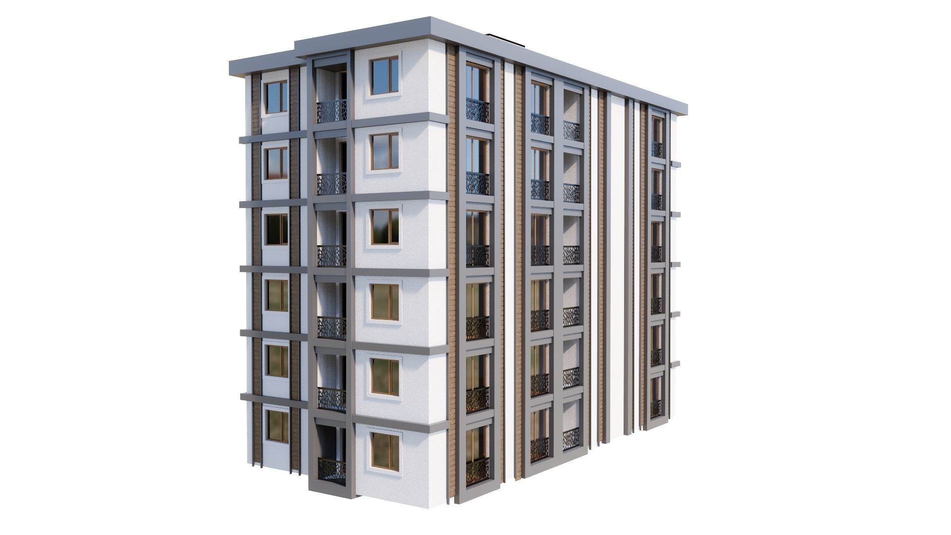 HOUSE 148 Low-poly 3D model_6