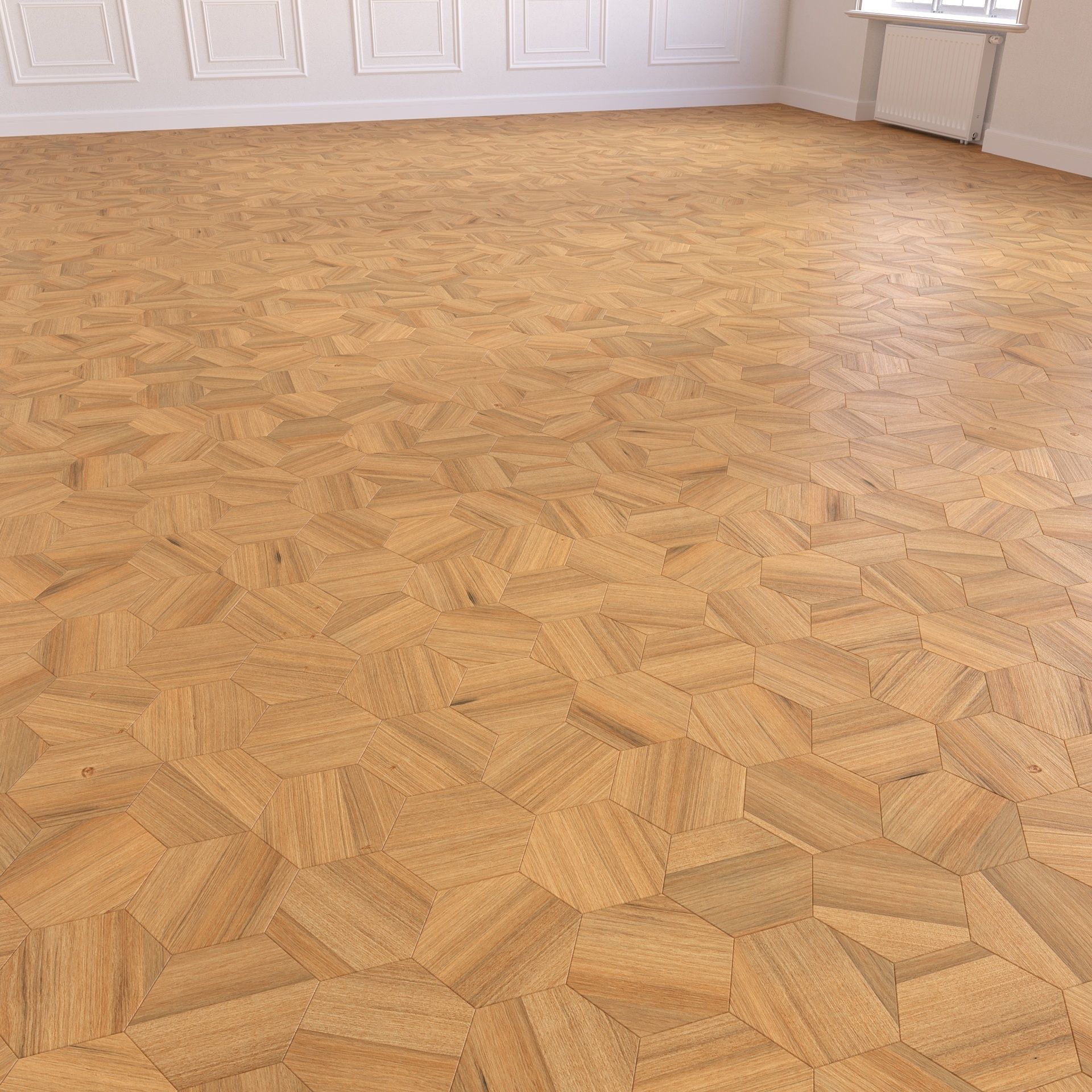 Parquet - Laminate - Wooden floor 2 in 1 Low-poly 3D model_6
