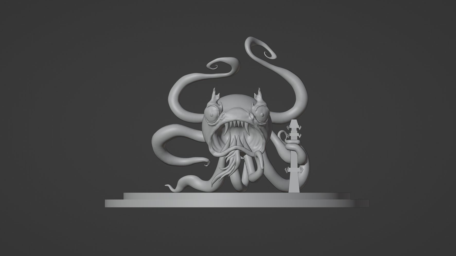 Aku octopus form 3D print model_6