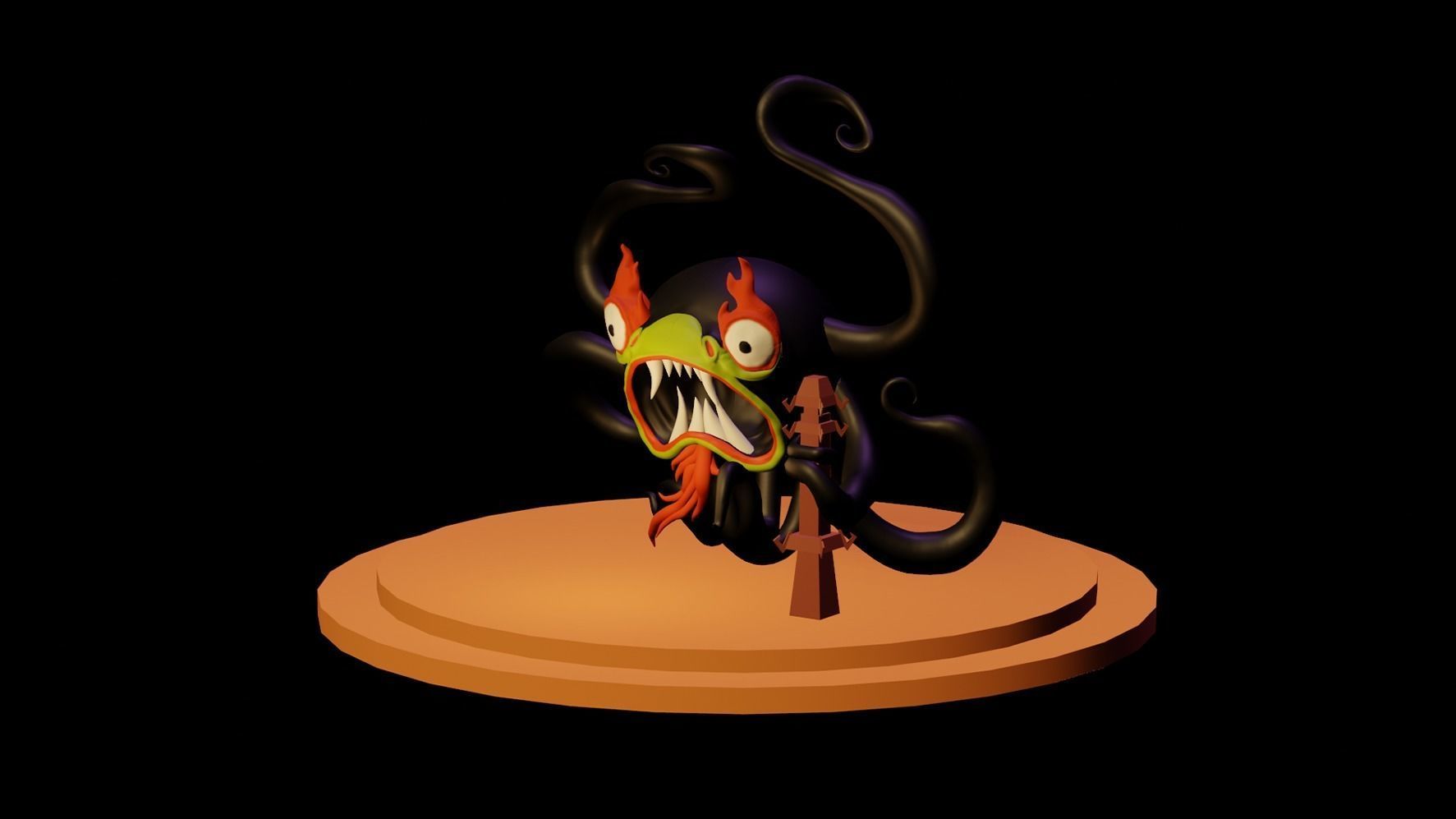 Aku octopus form 3D print model_3