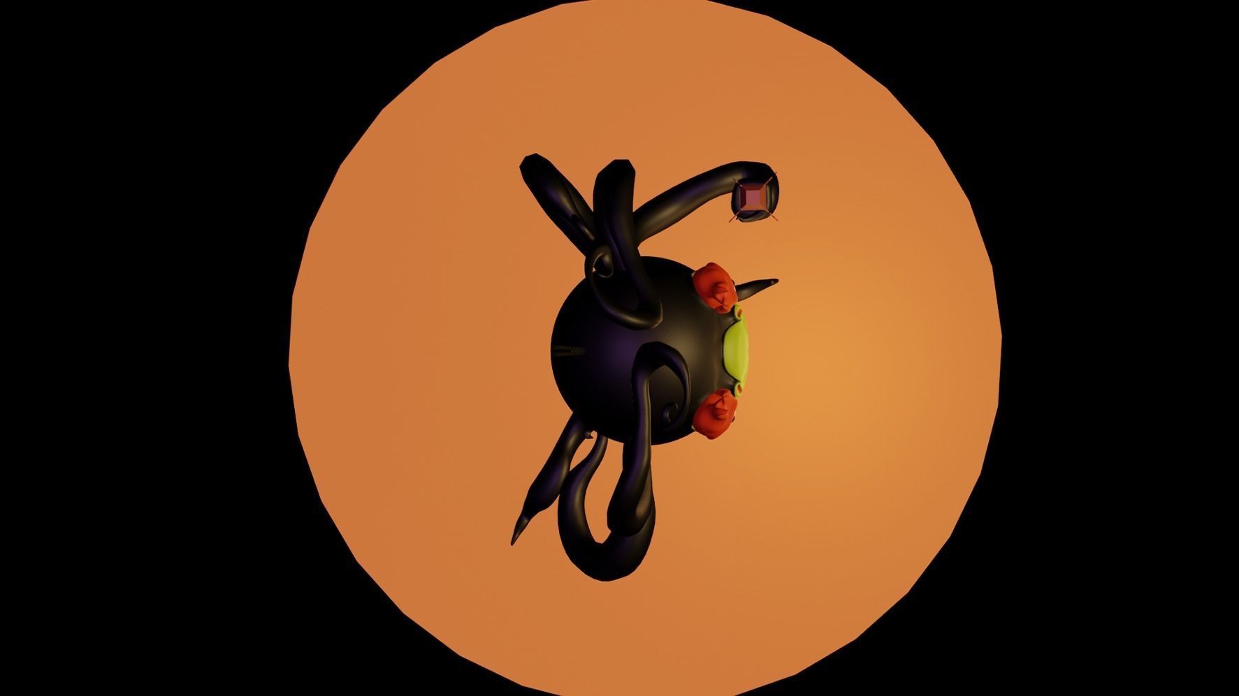 Aku octopus form 3D print model_2